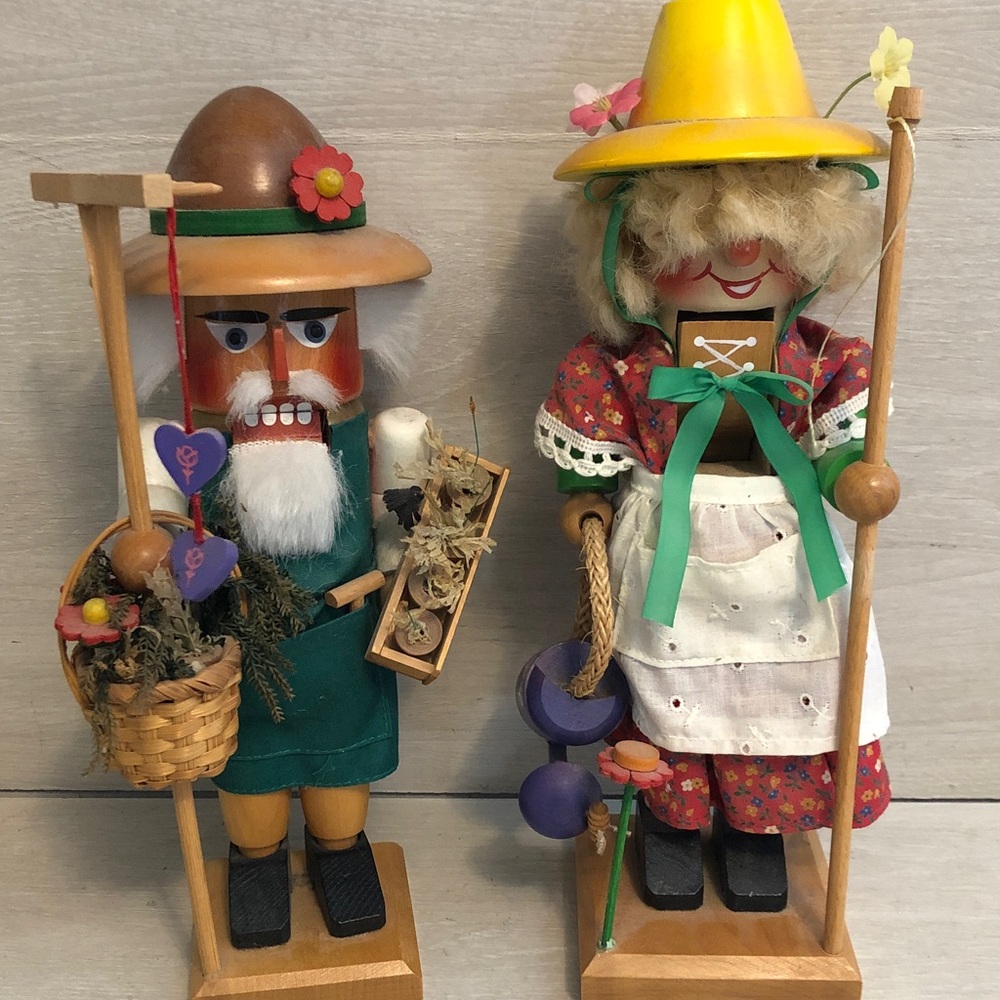 Vintage Steinbach Spring Gardening Nutcrackers Bundle Estate Sale Find Pls READ